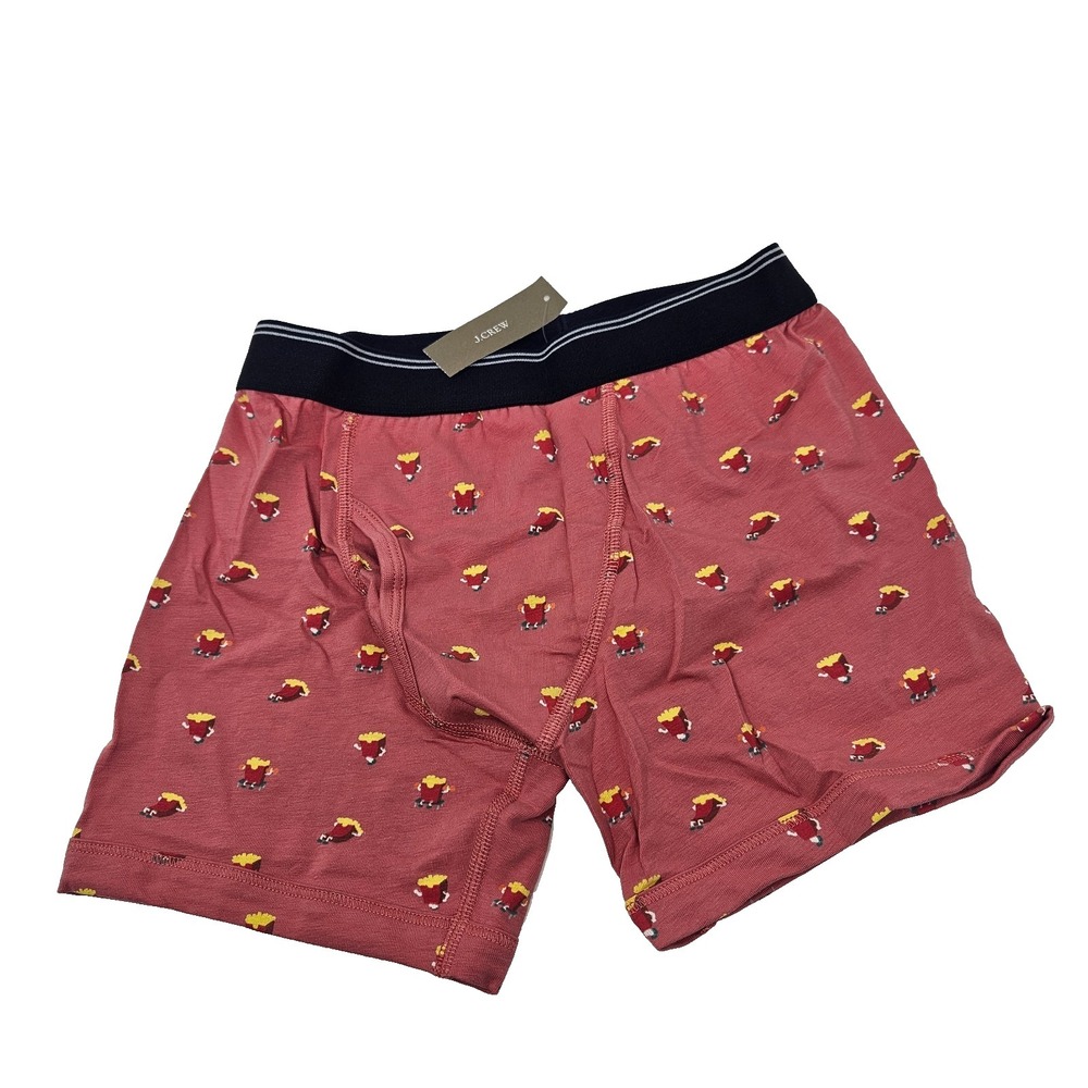 J.Crew Men's Printed Boxer Shorts  Red  Size XS AV056